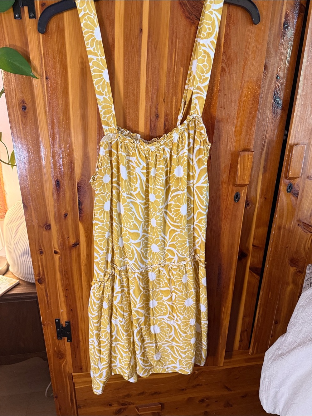 Anthropologie Yellow and White Floral Tunic